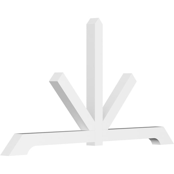 Ekena Millwork Vanguard Architectural Grade PVC Gable Bracket, 84"W x 45 1/2"H x 4"D x 4"F, 13/12 Pitch GBP084X46X0404VAN00 - main